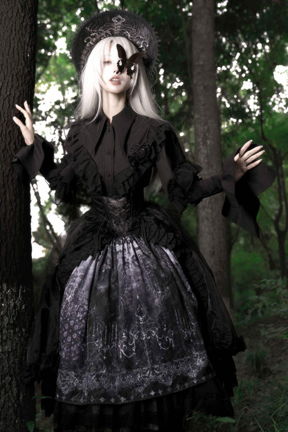 Gothic Lolita Jumper Skirt + Jacket + Skirt + Shirt + Corset + Accessories