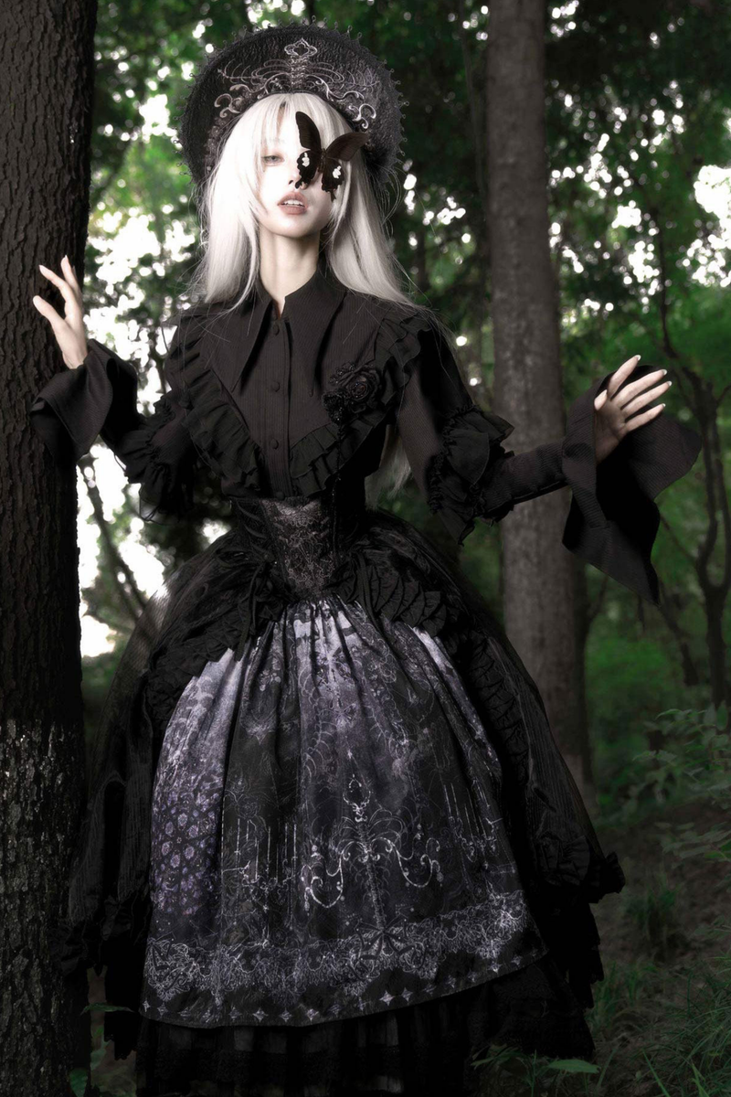 Gothic Lolita Jumper Skirt + Jacket + Skirt + Shirt + Corset + Accessories