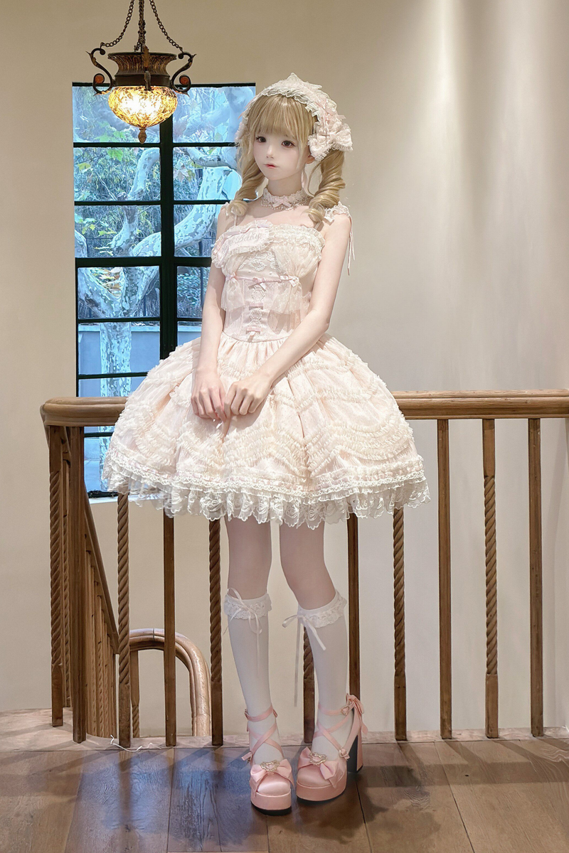 Sweet Jenny Lolita Jumper Skirt + Necklace + Hat + Headband