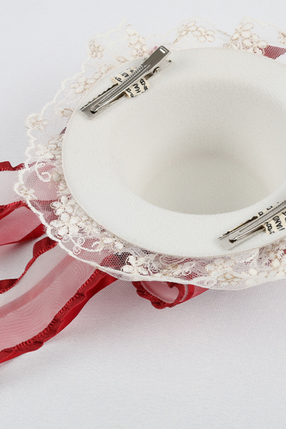 Rose Lace Lolita Bonnet + Hat + Hairband + Clip Hat + Crown