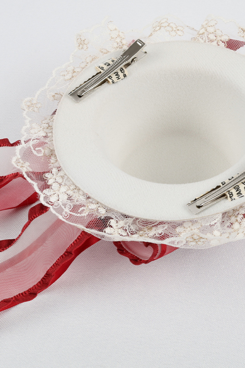 Rose Lace Lolita Bonnet + Hat + Hairband + Clip Hat + Crown