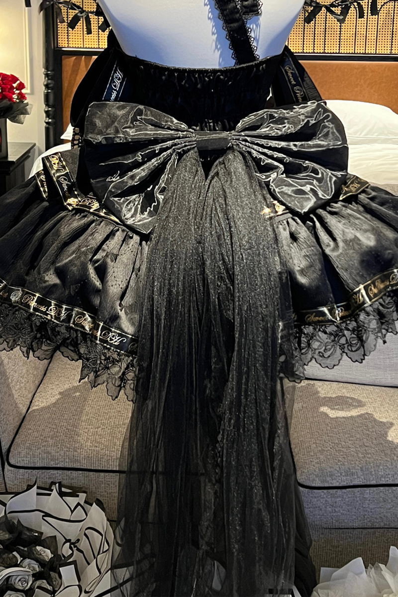 Many Logo Ribbon Princess Dress + Badge + Head Accessory + Tail