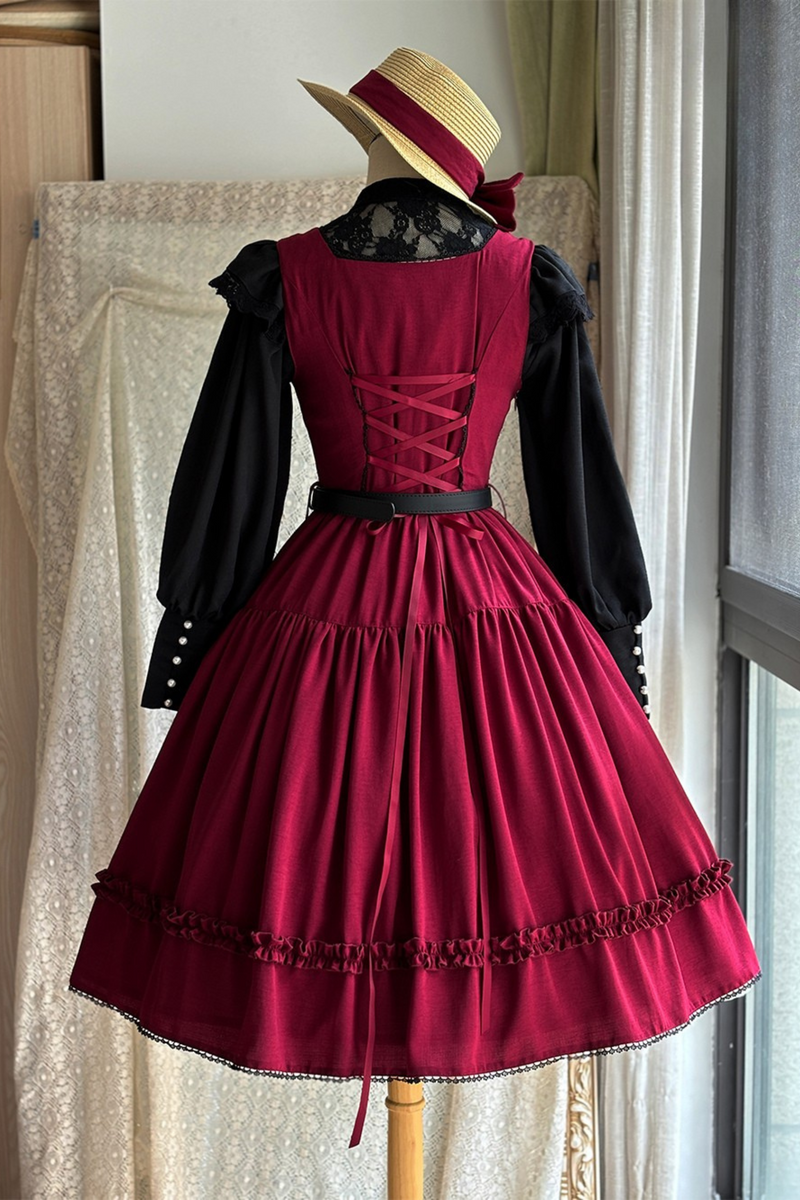 Sketch Wild Rose Lolita Jumper Skirt