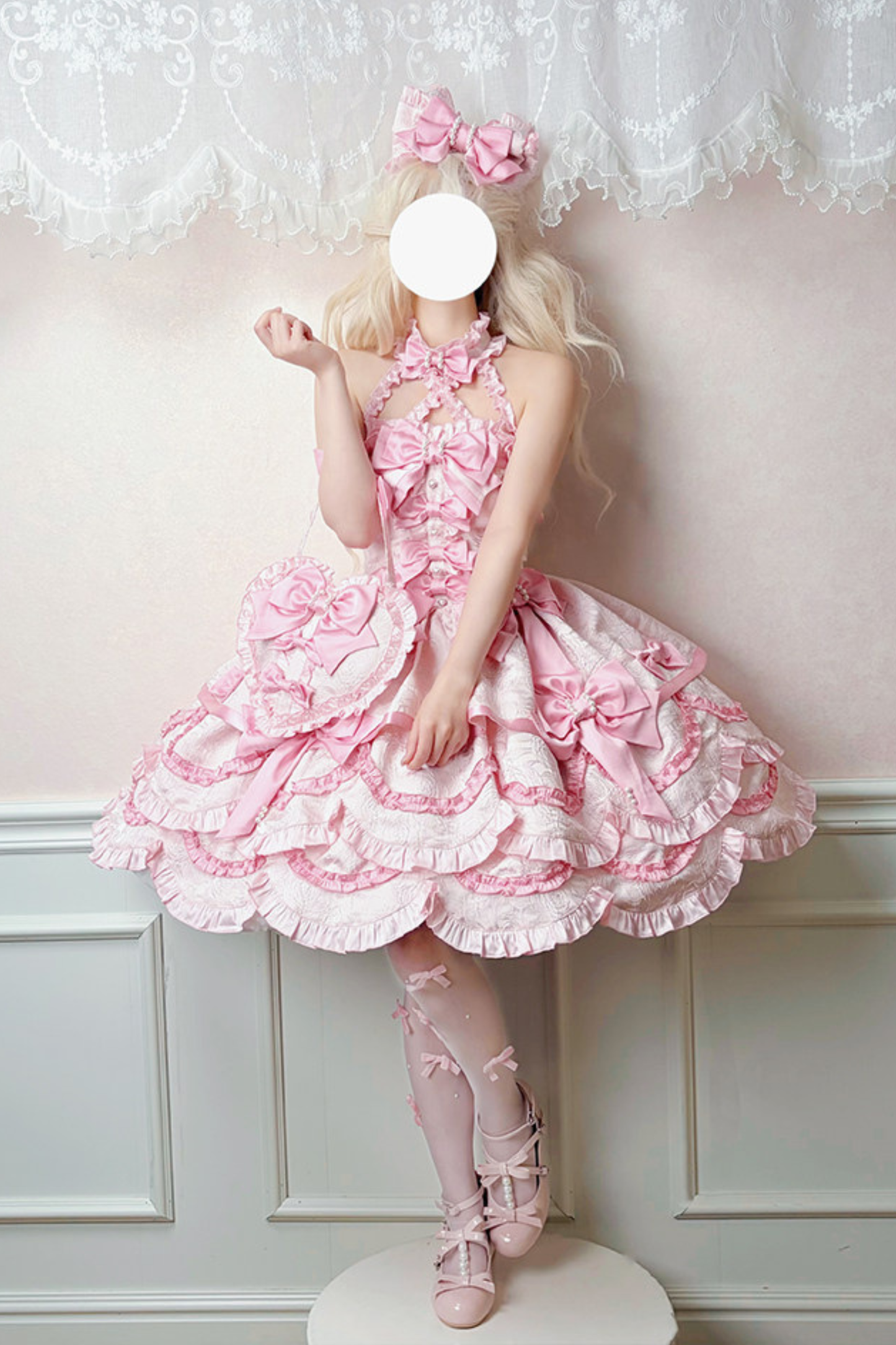 [pre-order Deadline: April 3] Sweet Ruffled Lolita Princess Ribbon Dress