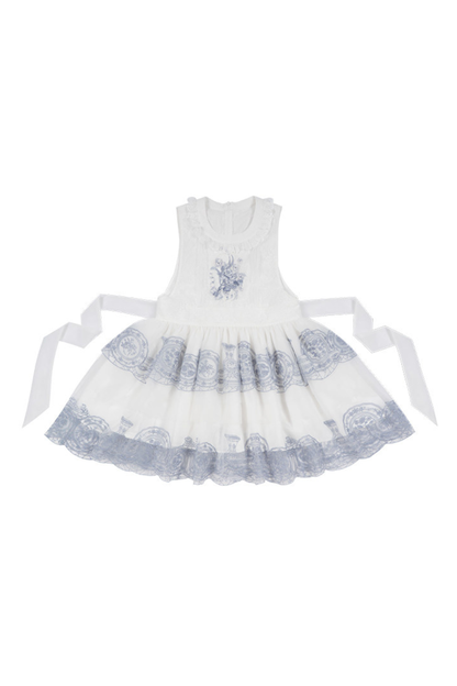 Chinese-style Jacket + Skirt + Overskirt + Ribbon + Brooch + Headband