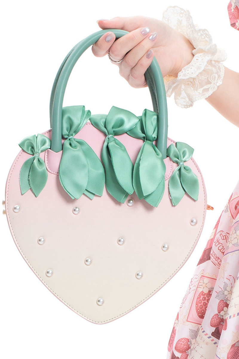 Strawberry Pearl Bow Handbag