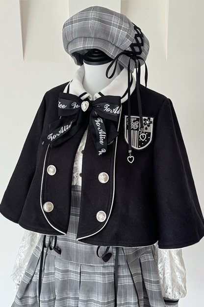 Detective Academy Plaid Dress + Pants + Cape