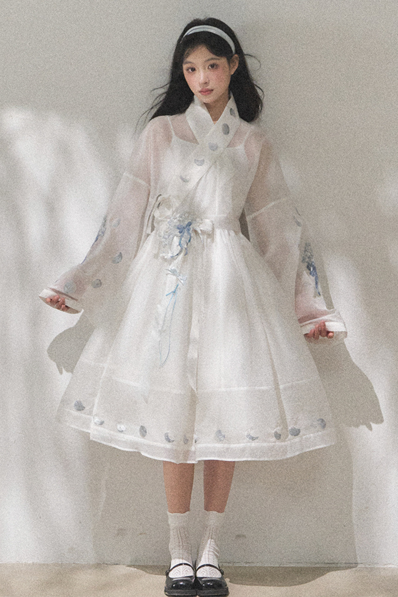 Pure White Chinese Dress + Belt