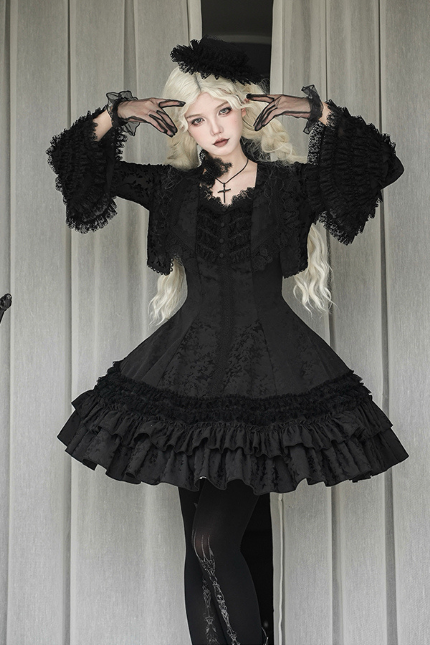Dark Tailored Slim Gothic Lolita Dress + Outerwear