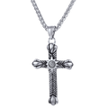 Stainless Steel Cross Crucifix Necklace for