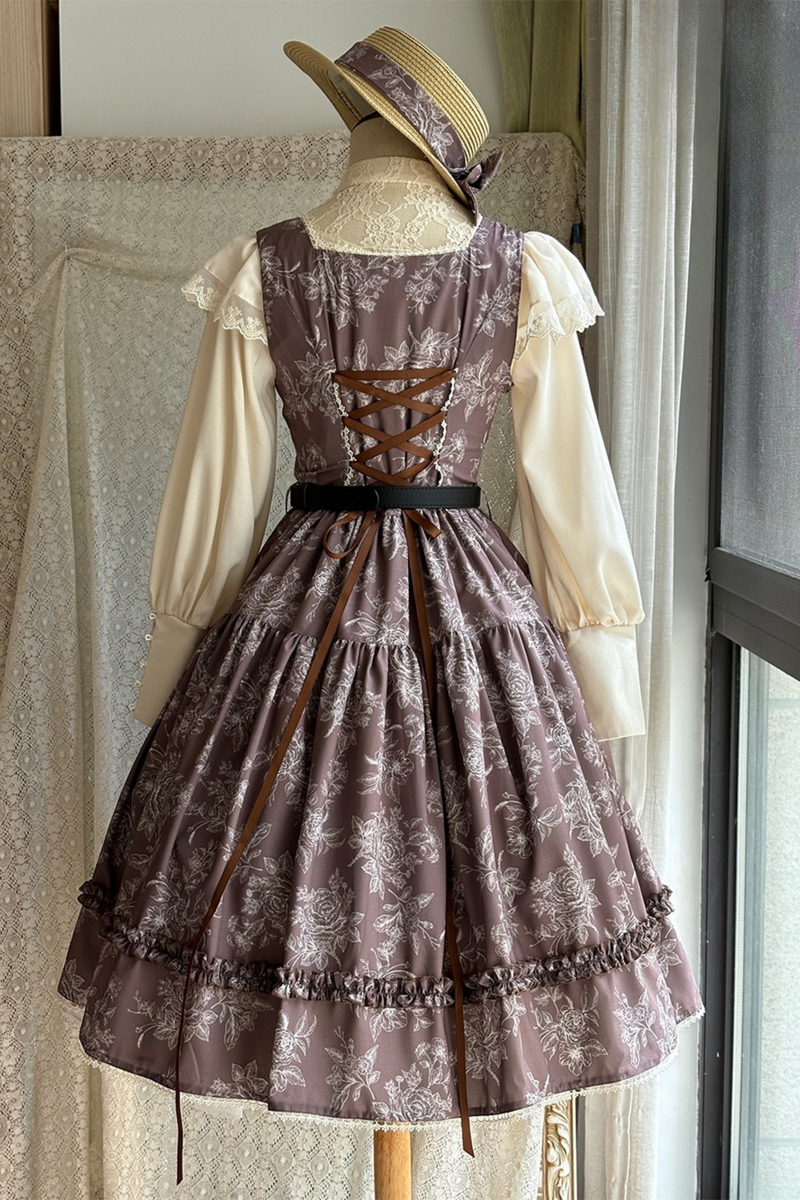Sketch Wild Rose Lolita Jumper Skirt