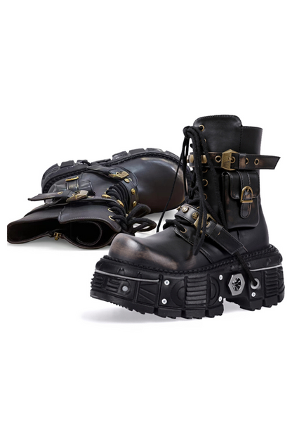 Gothic Retro Punk Motorcycle Boots
