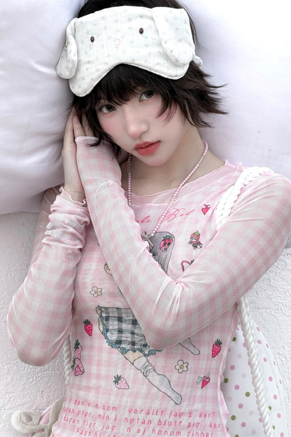 Macaron Peach T Shirt + Ruffle Culottes