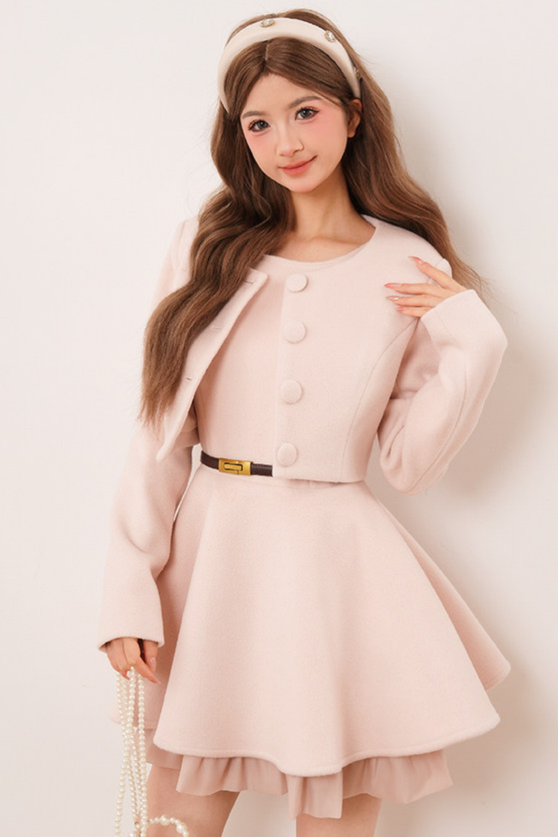 Sweet Powder Short Jacket + Flare Dress