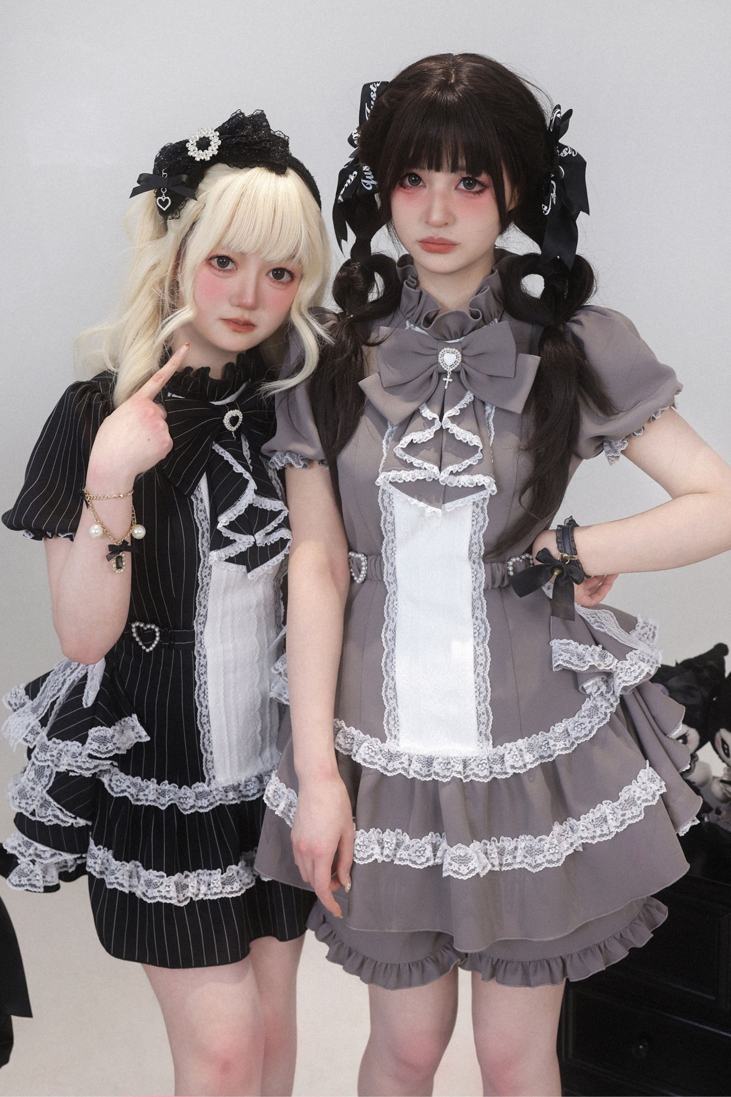 Puff Sleeve Gothic Style Top + Pants