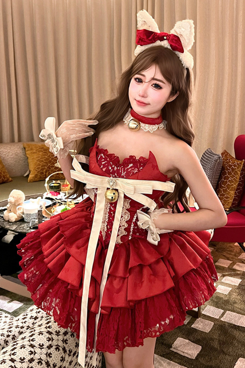 Holiday Lover Princess Dress + Snow Tail + Bell