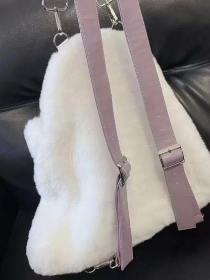 Fluffy White Ghost Backpack