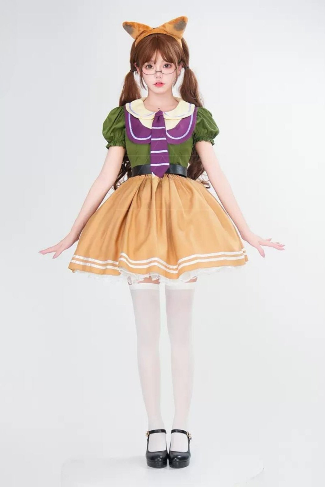 Fox Long Cosplay Dress Set