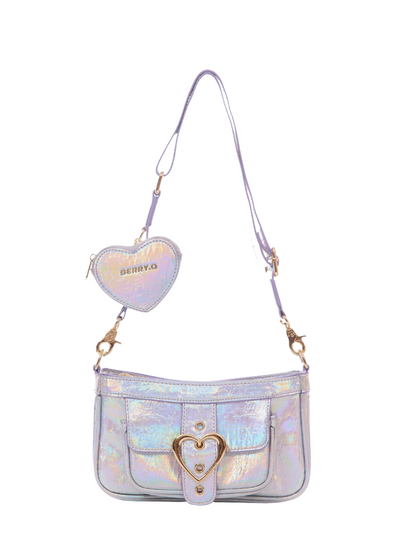 Heart Ring Belt One Shoulder Crocodile Bag
