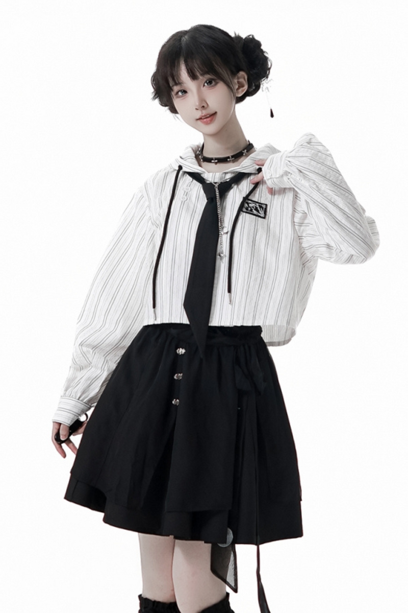 Striped Couple Girlfriend Chinese-style Set