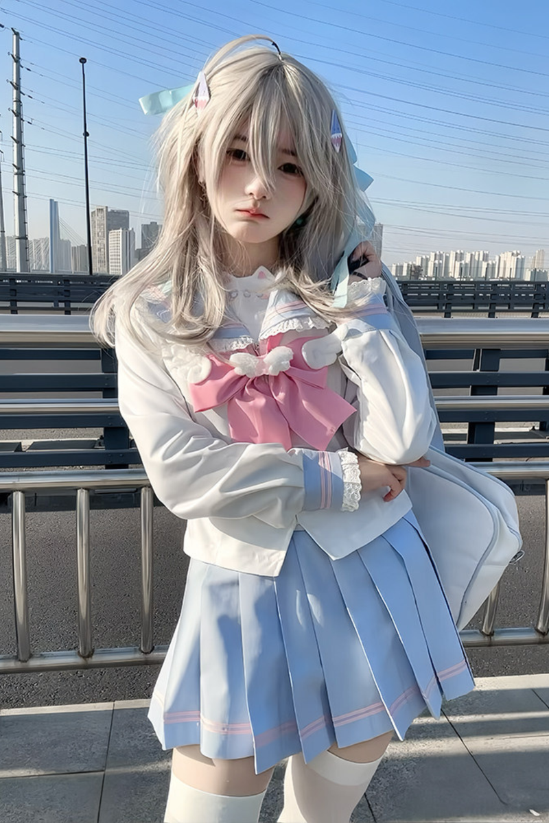 Sweet Sailor Top + Skirt + Tie