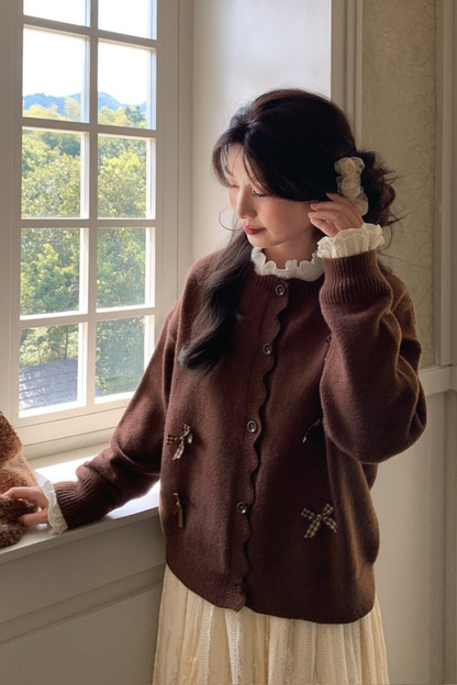 Sweet Ribbon Knit Cardigan
