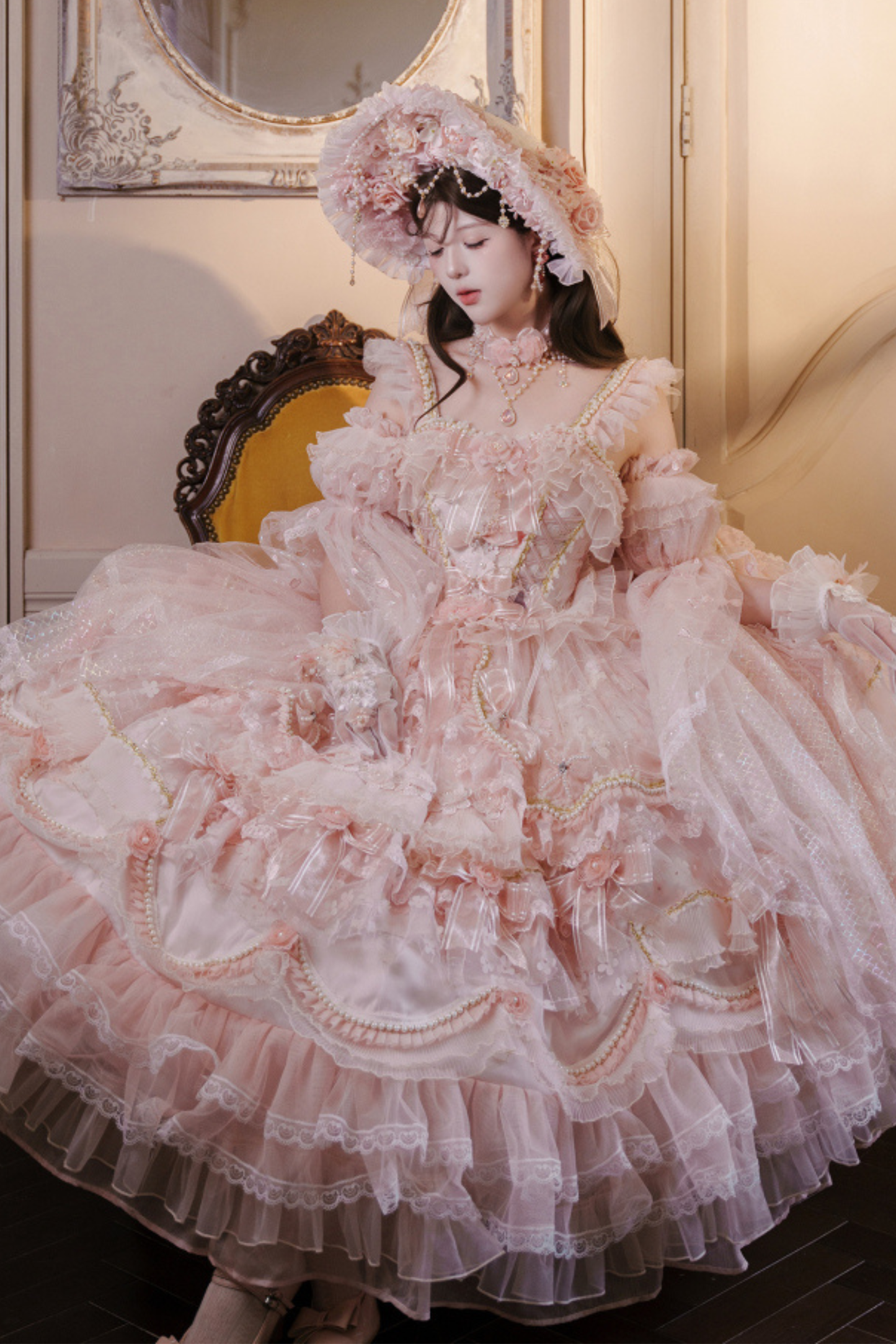Sweet Flower Tea Party Medium Lolita Dress