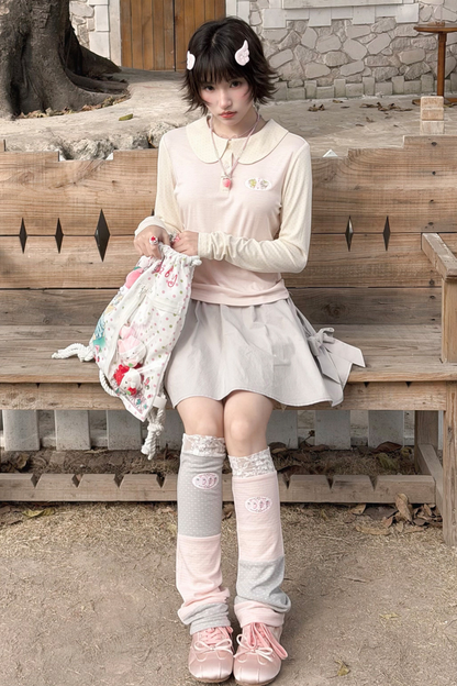 Sugar Heart Long Sleeve Top + Skirt