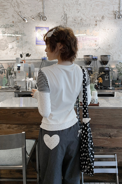 Heaven Angel Top + Striped Pants