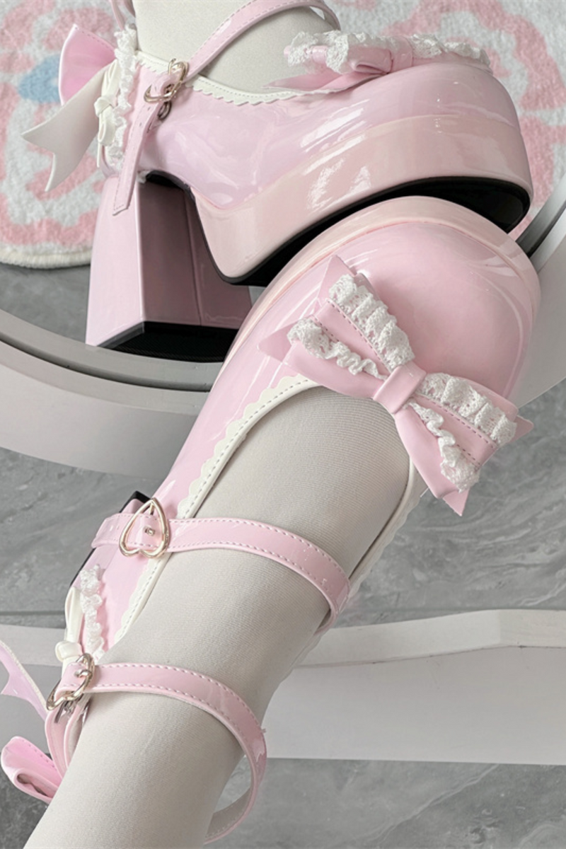 Ruffle Ribbon Lolita Shoes