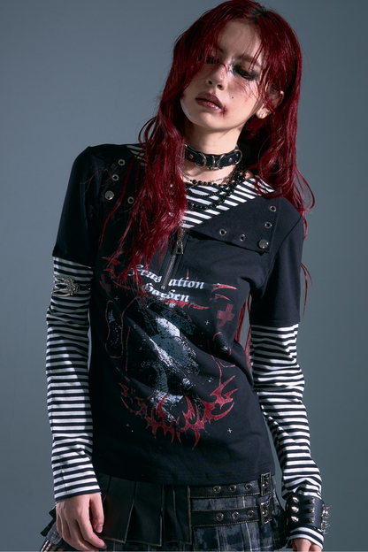 Dark Punk Border Top