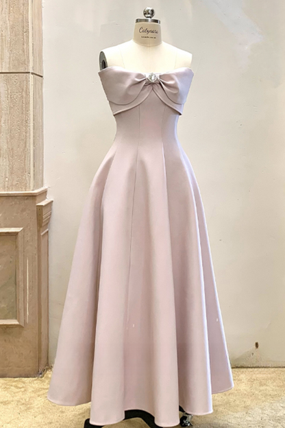 Off Shoulder Ribbon Short Flare Dress + Long Flare Dress