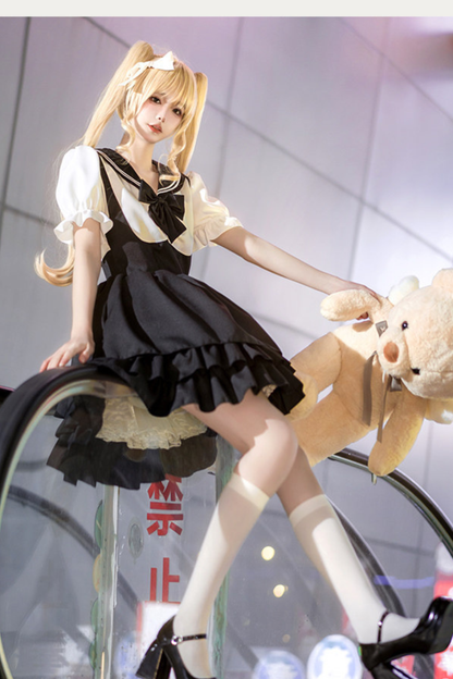 Dark Sailor Dress + Innerwear Skirt