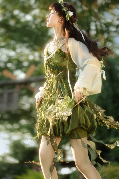 Forest Girl Chinese-style Dress + Top + Skirt