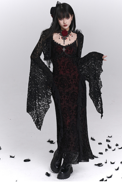 Gothic Camisole Dress + Sheer Top