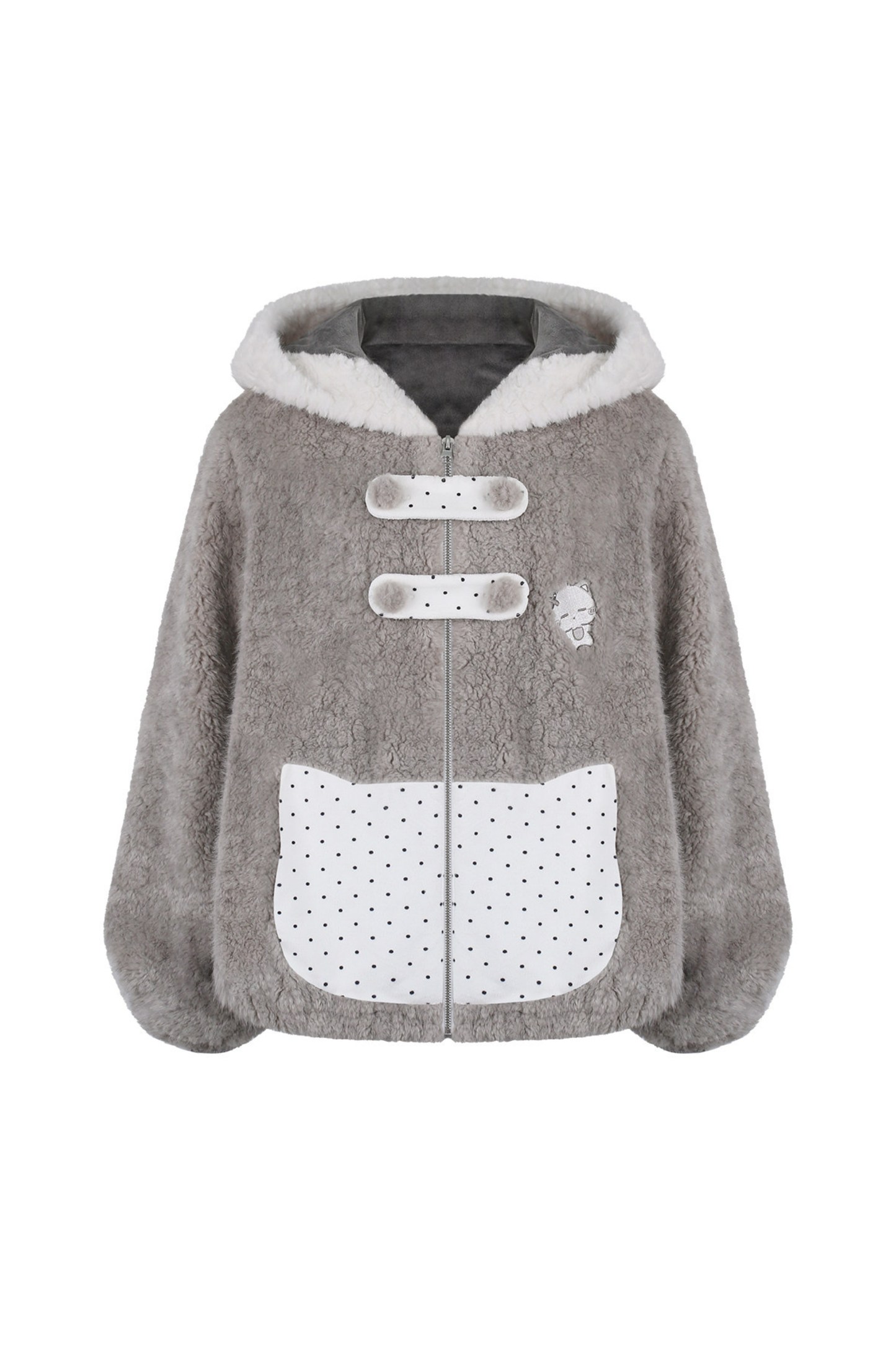 Fur Cat Dot Jacket + Pants