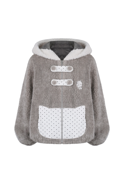 Fur Cat Dot Jacket + Pants