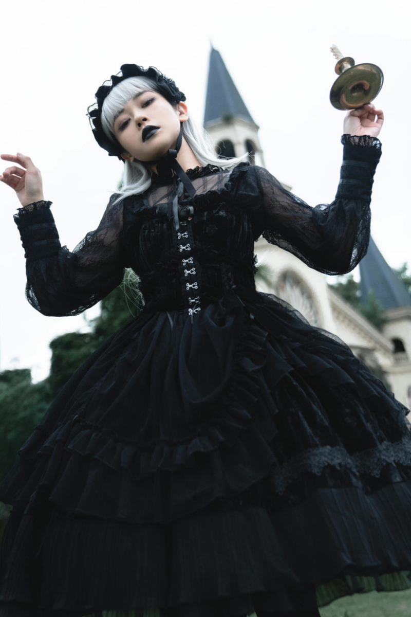 Gothic Doll Lolita Dress + Short Jacket
