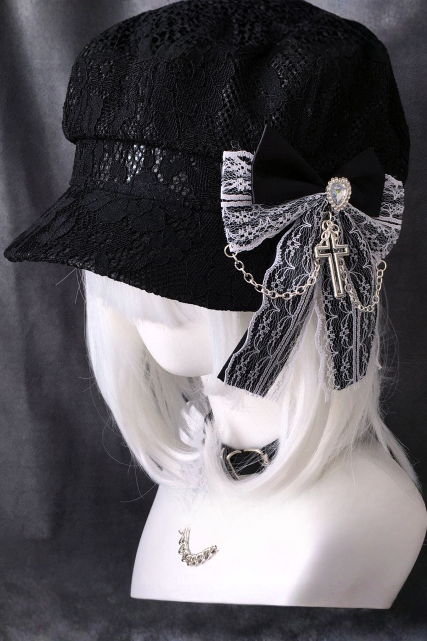Lace Bow Beret