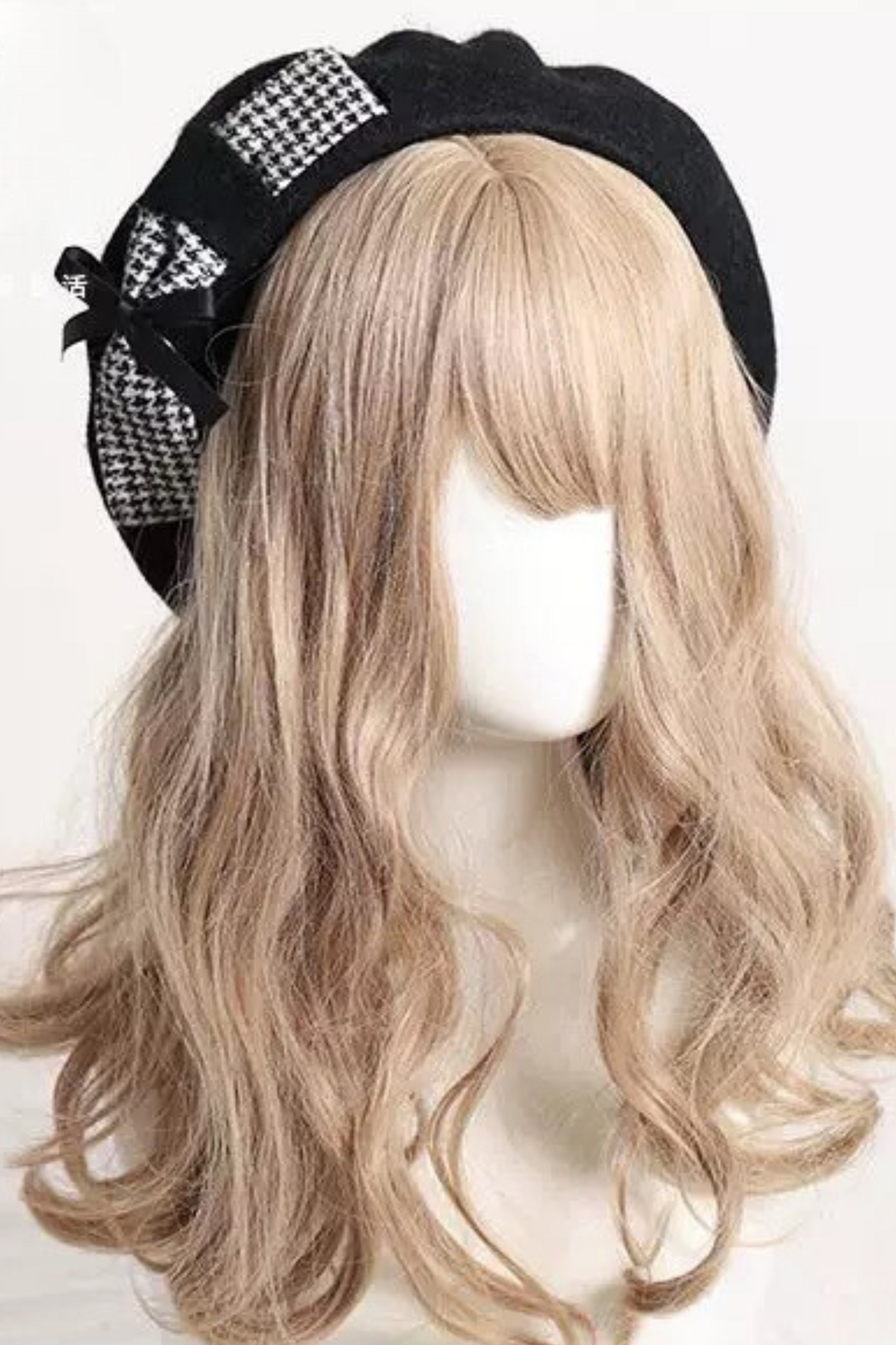 Plaid Design Little Ribbon Beret