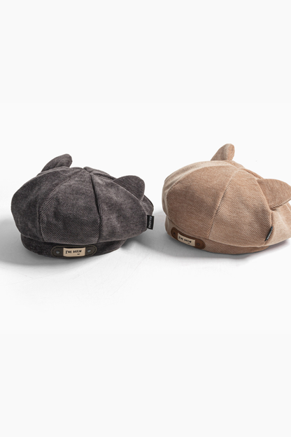 Corduroy Cat Ear Beret