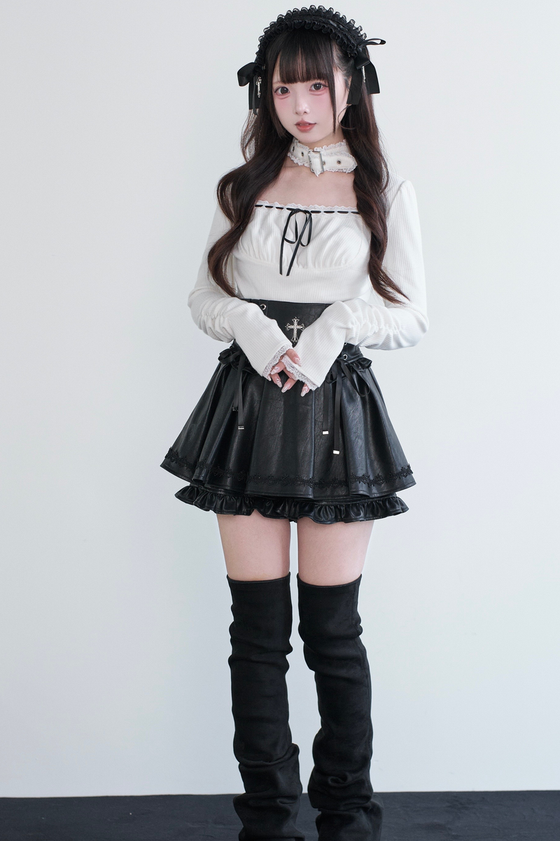 Choker Lace Top + Skirt