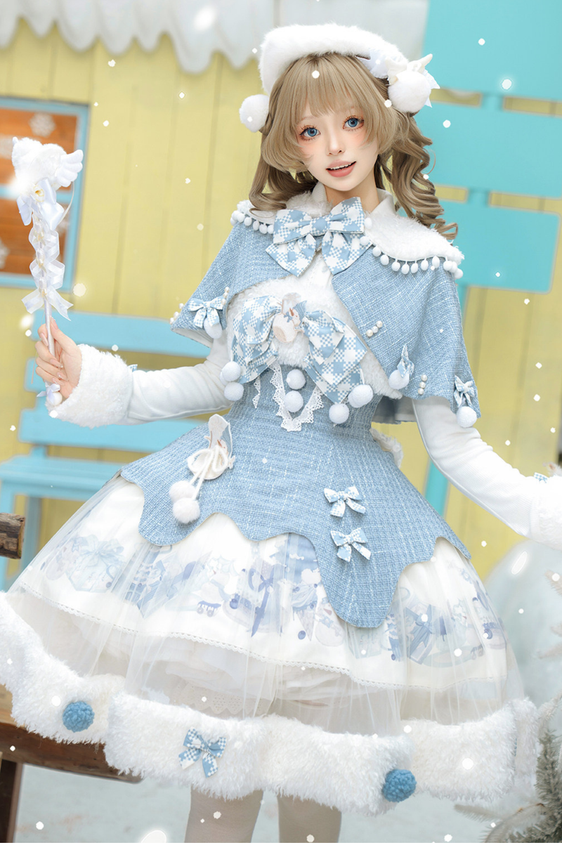 Snow Island Lolita Dress + Top + Shawl