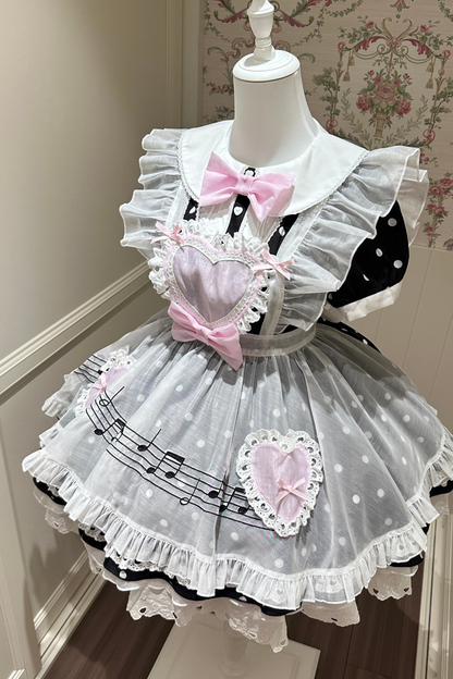 Heartbeat Dot Dress + Sheer Apron