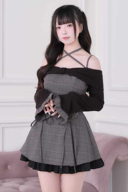 Checkered Sweet Top + Short Skirt