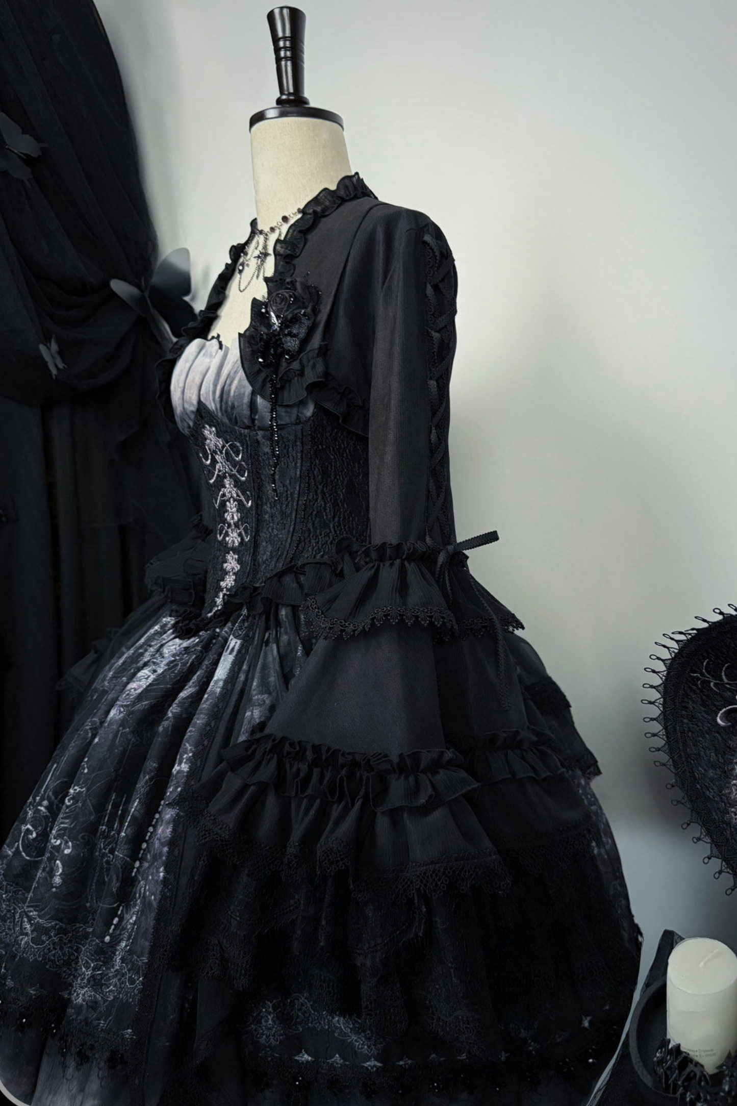 Gothic Lolita Jumper Skirt + Jacket + Skirt + Shirt + Corset + Accessories