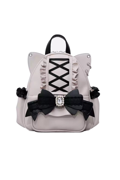 [pre-order] Cat Ear Jewel Ribbon Backpack