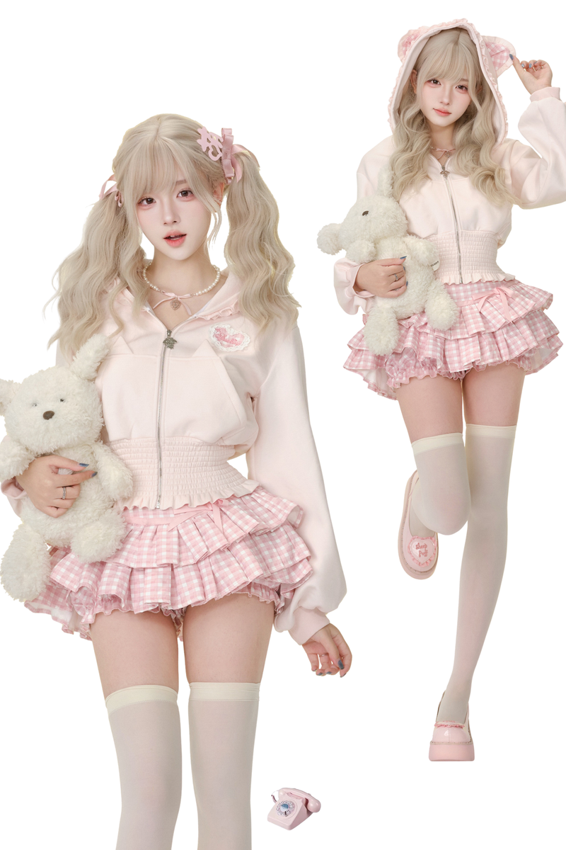 Sugar Water Cat Hoodie + Tiered Skirt
