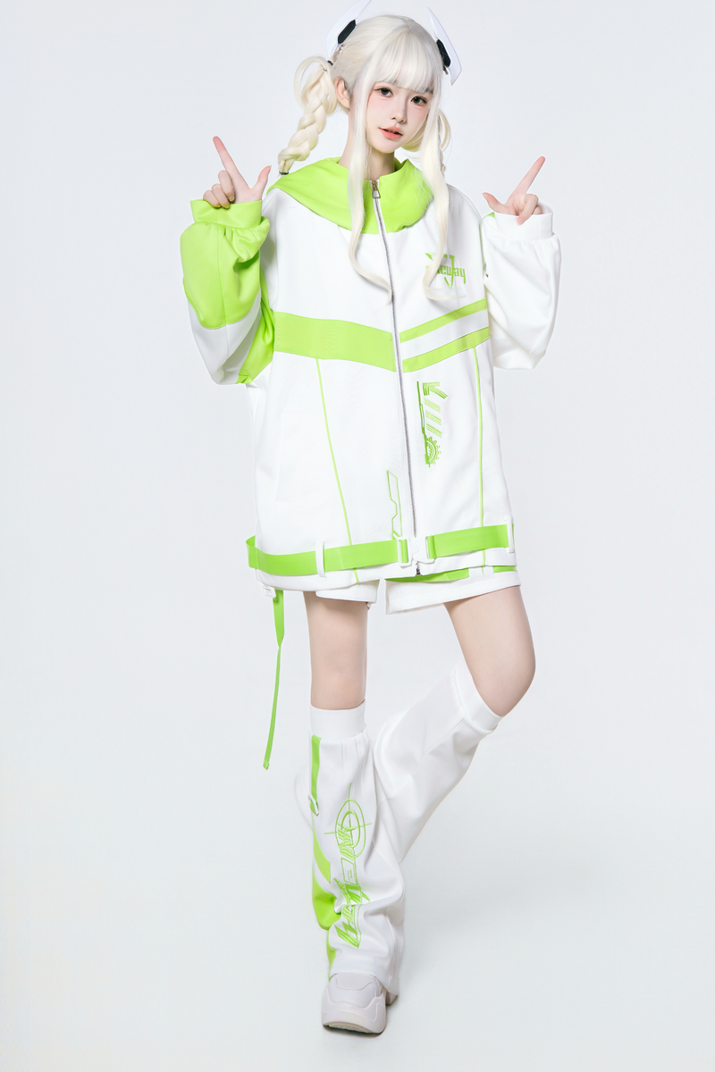 Cyber Subculture Jersey Jacket + Shorts + Leg Covers