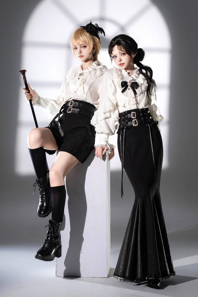 [pre-order Deadline: March 16] Classical Lolita Shirt + Asymmetrical Skirt + Fishtail Skirt + Shorts